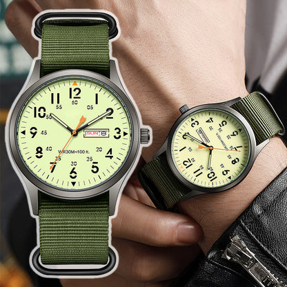 ⌚✨ Men's Quartz Watch with Luminous Display – Glows in the Dark, Shines All Day! Classic Style for Any Occasion 👔