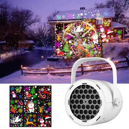 🎅16-Pattern USB Christmas Projector Light