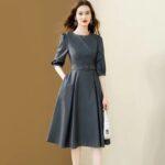 Elegant A-Line Midi Dress