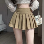 Retro Corduroy Pleated Skirt