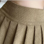 Retro Corduroy Pleated Skirt